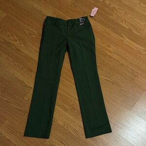 NWT ny&co signature fit straight leg Forest Green Trousers